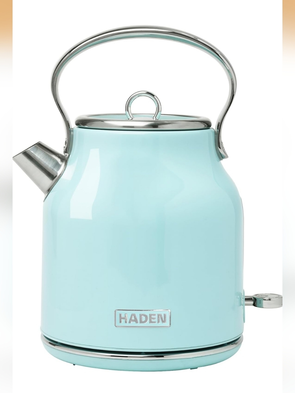Haden Heritage 1.7 Liter Stainless Steel Electric Kettle, Hot Water Kettle with